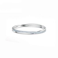 Được bao quanh bởi Vòng tay kim cương màu xanh trắng Vàng hàng cao cấp Trang sức tay Quà tặng ngày lễ Quà tặng cặp đôi Quà tặng (Không hộp)