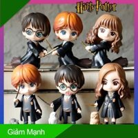 [ĐƯỢC CHỌN MẪU] Bộ sưu tập để bàn 6 nhân vật Harry Potter phong cách Chibi siêu đáng yêu, cử động được khớp tay