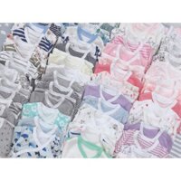 ĐƯỢC CHỌN MẪU - SET 5 ÁO SƠ SINH CỘT DÂY HỘT GÀ TAY NGẮN / TAY DÀI