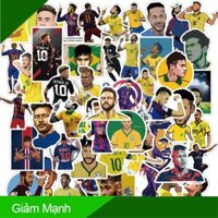 [ĐƯỢC CHỌN MẪU] Sticker Cầu Thủ Bóng Đá Neymar 50 Hình Decal Cắt Sẵn Dán Điện Thoại Laptop Sổ Xe Tường Mũ Bảo Hiểm Bình