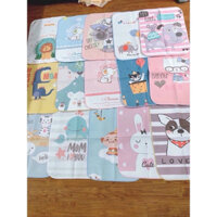 [Được Chọn màu] Tấm lót chống thấm 4D Jubon cho bé sơ sinh thay tã bỉm mẫu mới nhiều họa tiết kích thước 50 x 70cm