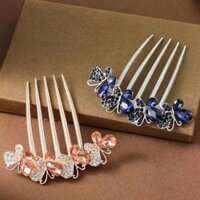 Được giới thiệu bởi chị gái tôi #  lược chải tóc hợp kim khảm kim cương, lược chải tóc phong cách Hàn Quốc, phụ kiện tóc mới, lược năm răng, kẹp tóc đa năng, nĩa tóc đuôi ngựa WS