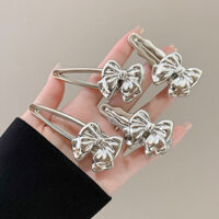 Được giới thiệu bởi chị gái tôi # Kẹp tóc hình mỏ vịt bạc kim loại, kẹp tóc đơn giản đa năng, kẹp tóc bên hông, kẹp tóc ngọt ngào và mát mẻ Hàn Quốc và Nhật Bản WS