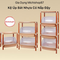 [được kiểm tra hàng] Kệ úp chén 1T,2T, 3 tầng, bát nhiều tầng có nắp đậy nhựa Việt Nhật [sẵn hàng+giao ngay]