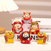 Được thăng chức, làm giàu, tăng lương, đừng giận dữ, hiên nhà vui nhộn, đồ trang trí máy trạm văn phòng, chúc may mắn, đồ trang trí cặp đôi ô tô cổ tích nhỏ sư tử tốt lành