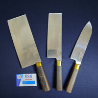 [Được xem hàng] Bộ 3 dao chặt xương, chặt gà vịt, thái thịt bò lợn, lọc, Bộ dao được rèn từ thép trắng Nhật AUS8 cao cấp
