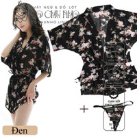 [Dưới 60kg] [LL 011] Áo Choàng Ngủ Cao Cấp - Aó khoác ngủ voan lụa sexy - cochunho.lingerie