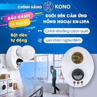 Đuôi đèn cảm ứng bật đèn tự động KONO KN-LS9A, chỉnh được khoảng cách cảm ứng, có sẵn đuôi đèn E27