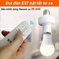 Đuôi đèn chân xoáy E27 Bật Tắt điều khiển từ xa 20 mét có Remote LK202