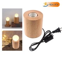 Đuôi Đèn e27 Bằng Gỗ Kèm Giá Đỡ Bằng Gỗ Phong Cách Cổ Điển Độc Đáo Trang Trí Nhà Cửa