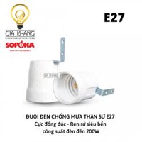 Đuôi đèn sứ chịu nhiệt E27 bast chữ L
