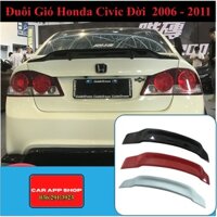 Đuôi Gió Honda Civic Đời 2005-2011 Chất Liệu Nhựa ABS Siêu Bền , Đuôi Gió Dán Liền Cốp