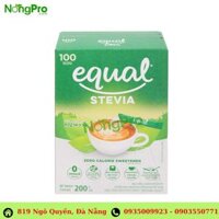 Đường ăn kiêng cỏ ngọt Equal Stevia hộp 200g (100 gói x 2g)