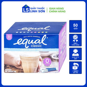 Đường ăn kiêng EQUAL hộp hiệu EQUAL 50 gói