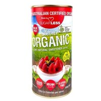 Đường cỏ ngọt hữu cơ Sugarless Stevia Organic lon 350g
