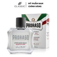 Dưỡng Da Sau Cạo Proraso After Shave Balm Sensitive Green Tea (White)