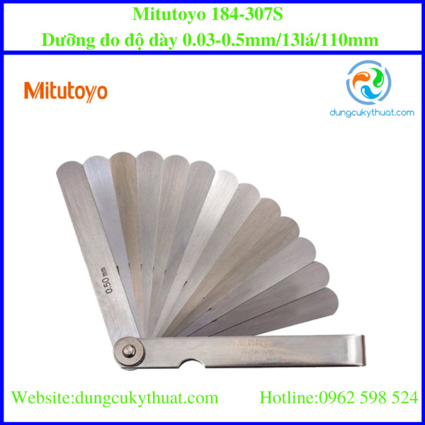 Dưỡng đo độ dầy 13 lá Mitutoyo 184-307S (0.03-0.50mm)
