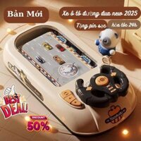 Đường Đua Xe Ô Tô Có Màn Hình Chuyển Động, Vô Lăng Điều Khiển Có Âm Thanh Vui Nhộn Quà Tặng Cho bé