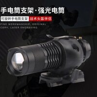 Đường Kính Bên Trong 20-25MM Đèn Pin Kẹp Đèn Pin Mickey Mũ Bảo Hiểm Lửa Đèn Pha Ánh Sáng Mạnh Sạc Bên Ngoài