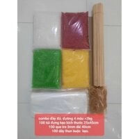 Đường làm kẹo bông gòn (combo đầy đủ tiện lợi)
