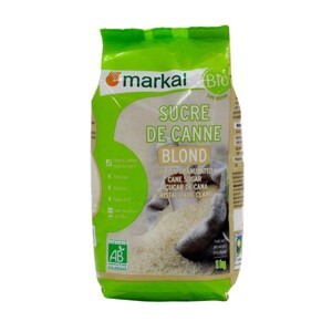 Đường mía thô hữu cơ hạt nhỏ Markal gói 1kg