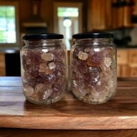 Đường phèn kết tinh từ mật mía nguyên chất - Lọ 350gr Đường Phèn mật mía kêt tinh tự nhiên Nghệ An