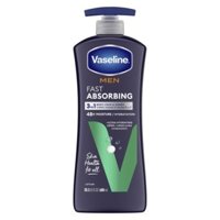 Dưỡng thể cho cơ thể & mặt nam giới Vaseline Men Fast Absorbing Body & Face Lotion 600ml (New) (Mỹ)