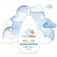 Dưỡng thể cho trẻ có da nhạy cảm Baby Dove Sensitive Skin Care Body Lotion 24-Hour Moisturizer 591ml Nhập khẩu Mỹ