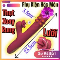 Dương Vật Giả Bi Xoắn Lưỡi Liếm Thụt R420 Sherwin | xoay Thrusting Vibrator For Women | Thrusting Dildo G Spot | 7 Thrust 7 Vibration | Sextoy Cao Cấp | Đồ Chơi Tình Yêu | Vi Tính Hóc Môn