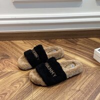 Duooya Tóc Thẳng ~ [Hàng Có Sẵn] Giày Lông Xù Dày Thoải Mái Thời Trang Mùa Đông Thoải Mái Dễ Phối Đồ Cho Nữ