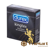 Durex Kingtex – Bao cao su size nhỏ 49mm, ôm sát, vừa vặn kích thích, cảm giác dễ chịu
