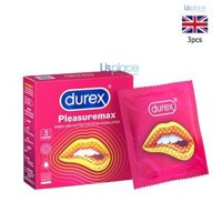 Durex Pleasuremax Bao cao su có gai dày & độ rộng lớn 56mm hộp nhỏ