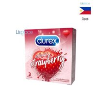 Durex Sensual Strawberry Bao cao su có gai hộp nhỏ