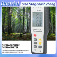 Dustrial Nhiệt kế cảm biến cặp nhiệt điện kỹ thuật số loại K HT-9815 4 kênh