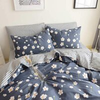 Duvet Cover Queen Floral Bedding Sets Full Cotton Sateen Floral Duvet Cover Set Queen Comforter Cover Reversible Striped Bedding Sets Full/Queen Si...