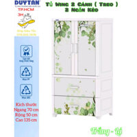 💝Duy Tân Gia Dụng💝Tủ nhựa duy tân Wing 2c-2n TRẮNG ( Có Thanh Treo Đồ )