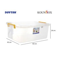 DUY TÂN Thùng Nhựa Trong Suốt 45 Lít No.0997 ( 63.4 x 42.7 x 23.9 cm )