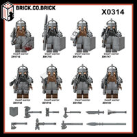 Dwarf The Hobbit Đồ chơi Lắp ráp Mô hình Chiến binh Quỷ tộc lùn Lord of the Rings Minifigure Trung Cổ X0314