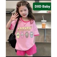 DXD -Bộ bé gái in hình đáng yêu, chất cotton mềm mại, từ 10-55kg