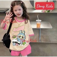 DXD- Bộ bé gái Labubu Boo, chất cotton mềm mại, từ 10-55kg