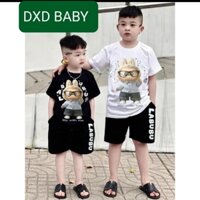 DXD -Bộ bé trai in hình siêu ngầu, 100%cotton,từ 10-55kg