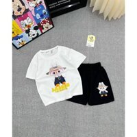 DXD- Bộ Bé Trai In Labubu Siêu Ngầu, 100% cotton , từ 10-55kg