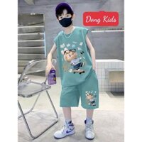 DXD -Bộ bé trai SN in Labubu23, chất cotton mềm mại, từ 10-55kg
