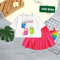 DXD- Set vay bé gái kèm chip in Labubu siêu hot