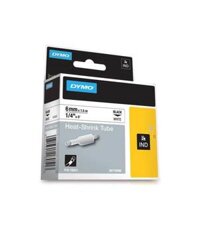 Dymo S0718260 (18051) Rhino Heat-Shrink Cable Label Tube 6 mm x 1.5 m Cassette - Black on White