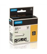 Dymo S0718620 (18445), Vinyl Label Tape, 19mm x 5.5m, Black on White