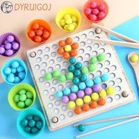 Dyruidoj Trò chơi hạt phù hợp màu sắc, Huấn luyện trí nhớ hạt đầy màu sắc Montessori Kẹp hạt Đồ chơi, Đồ chơi ghép hình cha mẹ và con cái Phân loại màu gỗ Phù hợp với quà tặng trẻ em