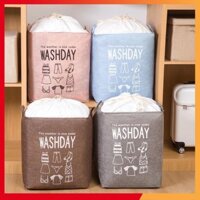 [𝐌𝐈Ễ𝐍 𝐒𝐇𝐈𝐏✔️]  Túi Đựng Quần Áo, Chăn Màn Đa Năng Có Thể Gấp Gọn Washday Bằng Vải Cỡ Lớn MS02