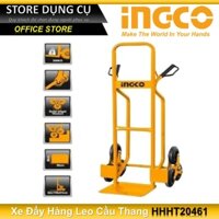 e đẩy hàng 6 bánh leo cầu thang INGCO HHHT20461 | xe kéo hàng cầm tay khả năng tải 200kg, kích thước tấm lót chân 240x3