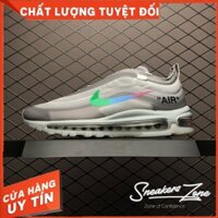𝐑ẻ 𝐓Ế𝐓 (FREE SHIP + HỘP + QUÀ) Giày thể thao AIR MAX 97 OFF WHITE Xám siêu đẹp cho cả nam và nữ  ; ₁